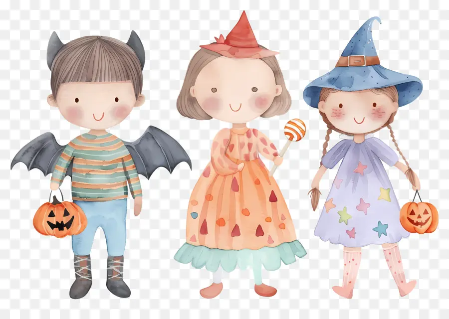 Enfants D'halloween，Enfants Déguisés PNG