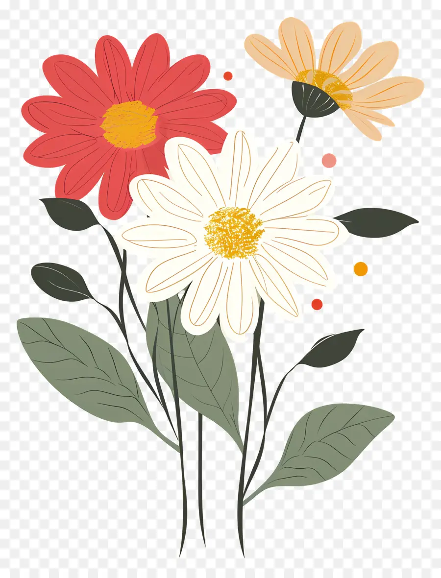 Fleurs De Marguerite，Fleurs Roses PNG