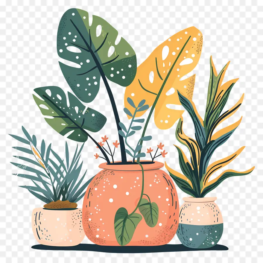 Fleurs En Pots，Plantes En Pot PNG