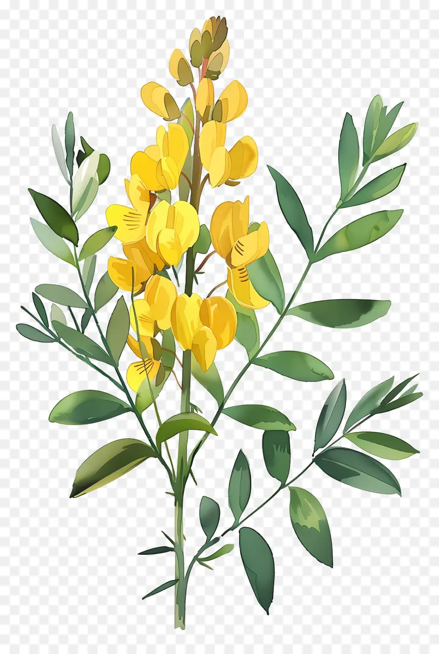 Fleur De Cytisus Wolgaricus，Plante à Fleurs Jaunes PNG