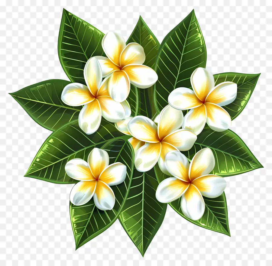 Fleur De Frangipanier，Couronne Florale PNG