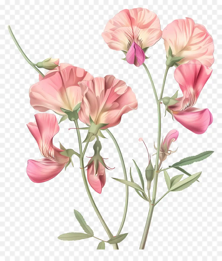 Fleurs Anciennes，Fleurs Roses PNG