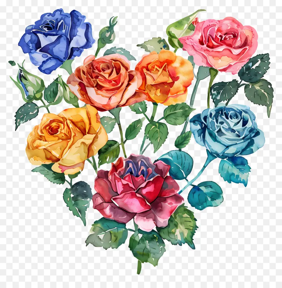 Fleur De Coeur，Roses PNG