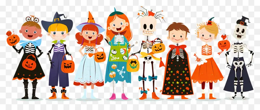 Enfants D'halloween，Des Enfants Déguisés PNG