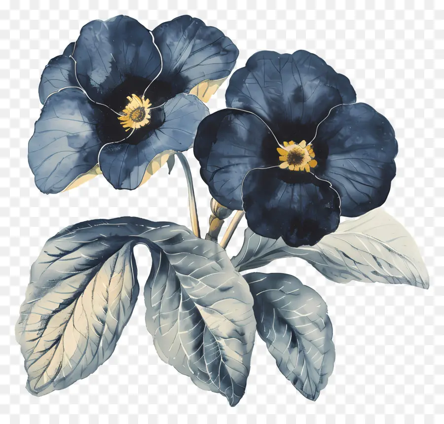 Fleurs Anciennes，Fleurs Bleues PNG