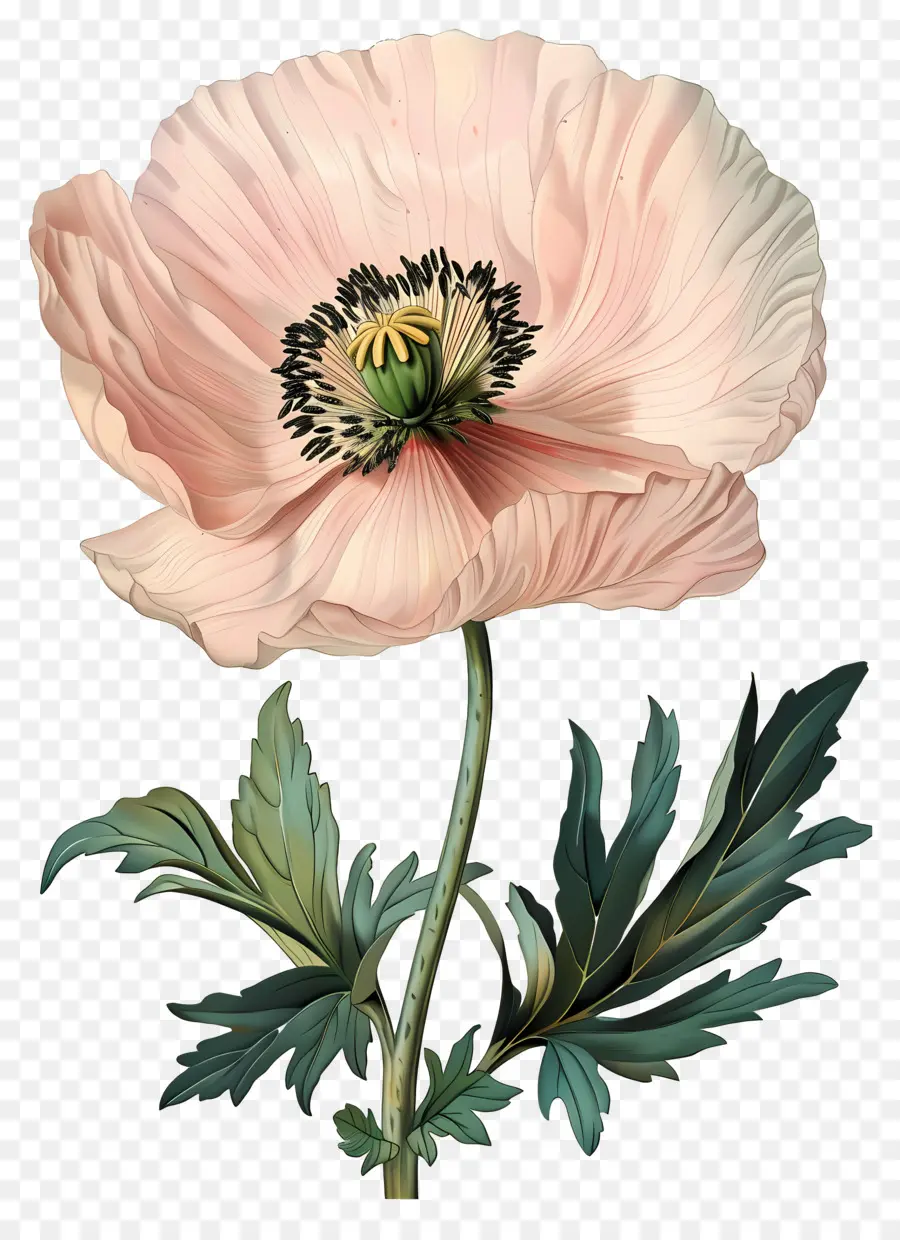 Fleur Vintage，Coquelicot Rose PNG