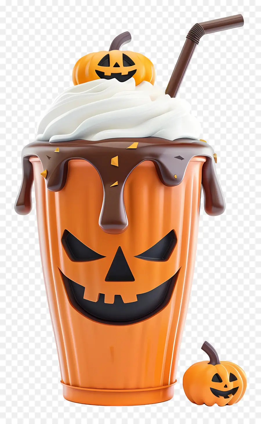 Milk Shake D'halloween，Milk Shake à La Citrouille PNG