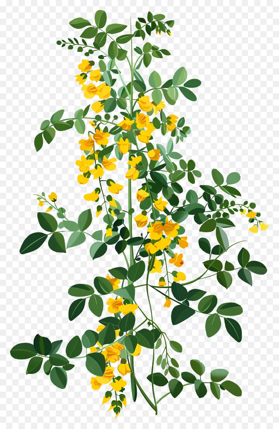 Pois De Sibérie，Plante à Fleurs Jaunes PNG