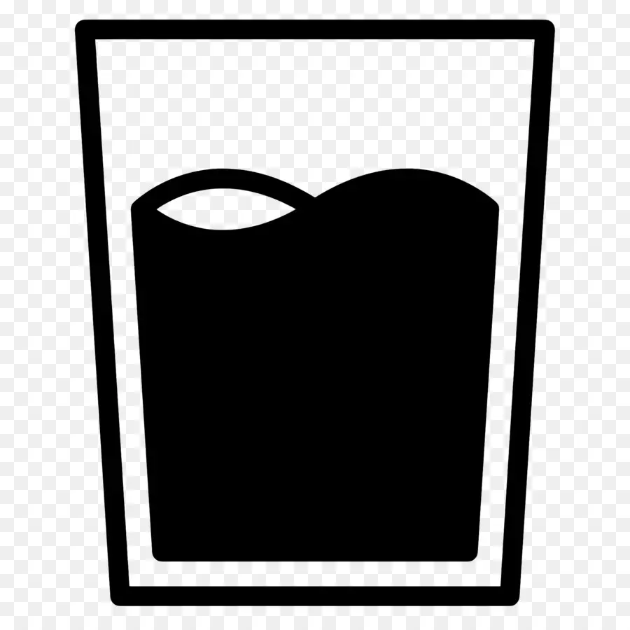 Tasse D'eau，Verre Noir PNG