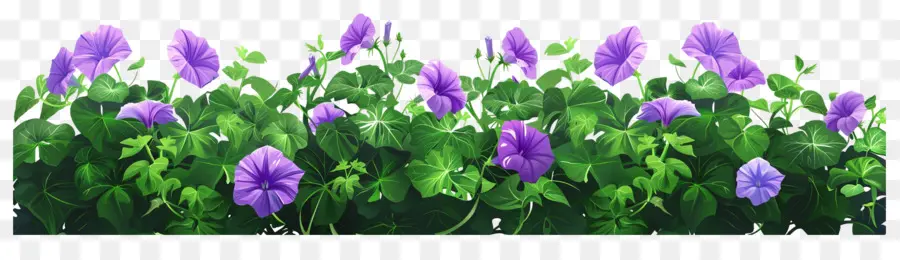 Buisson De Fleurs，Fleurs Violettes PNG