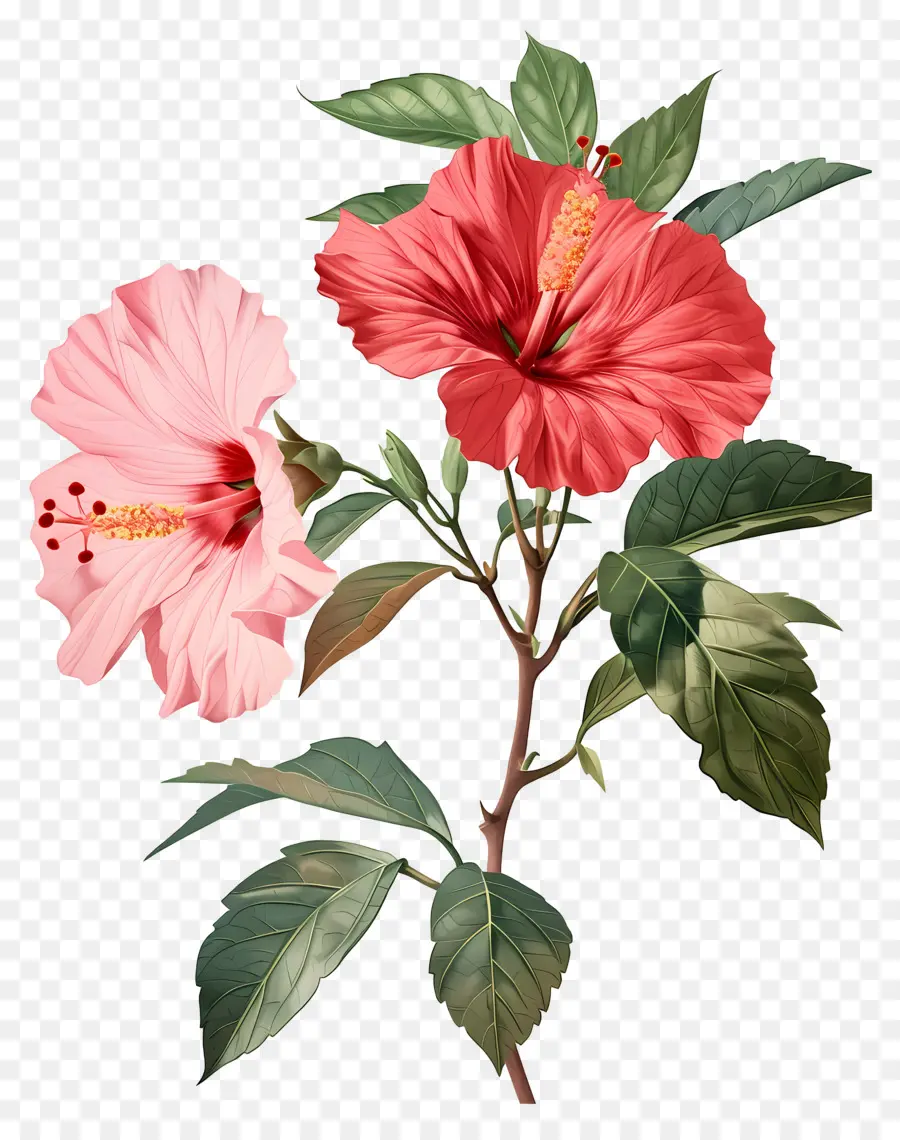 Fleurs Anciennes，Fleurs D'hibiscus PNG