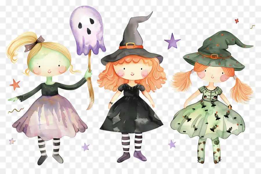 Enfants D'halloween，Enfants En Costumes D'halloween PNG