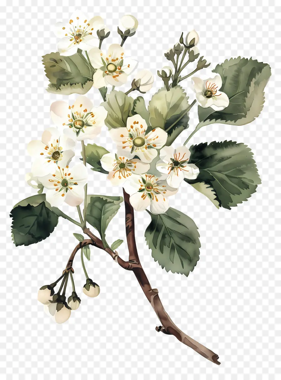 Fleurs Anciennes，Branche De Fleurs PNG