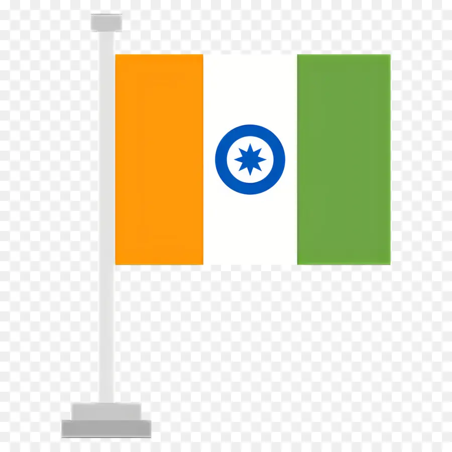 Drapeau De L'inde，Drapeau Avec étoile Bleue PNG