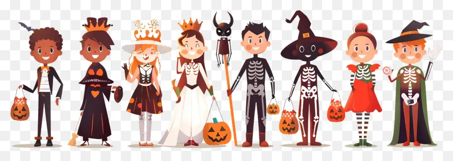 Enfants D'halloween，Des Enfants Déguisés PNG