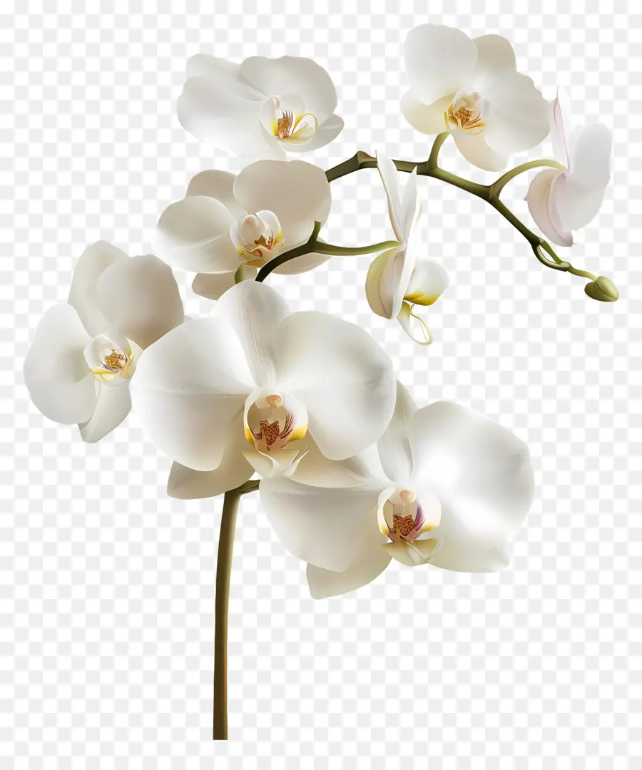 Fleur D'orchidée，Orchidée Blanche PNG