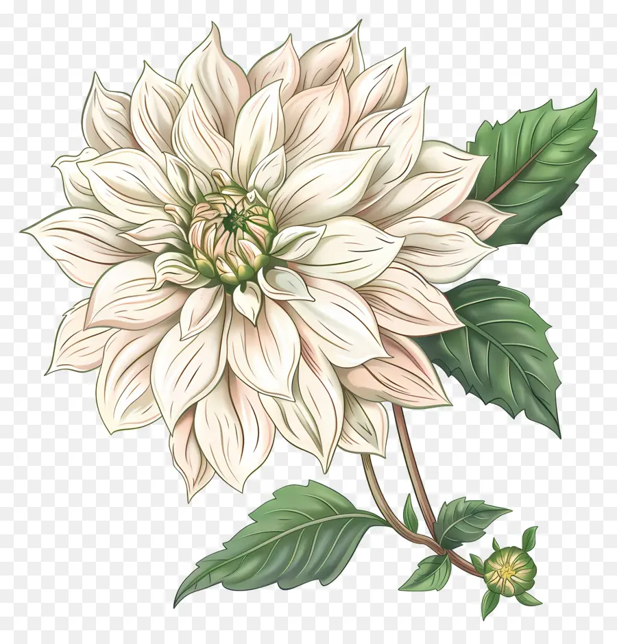 Fleur De Dahlia，Fleur Simple PNG