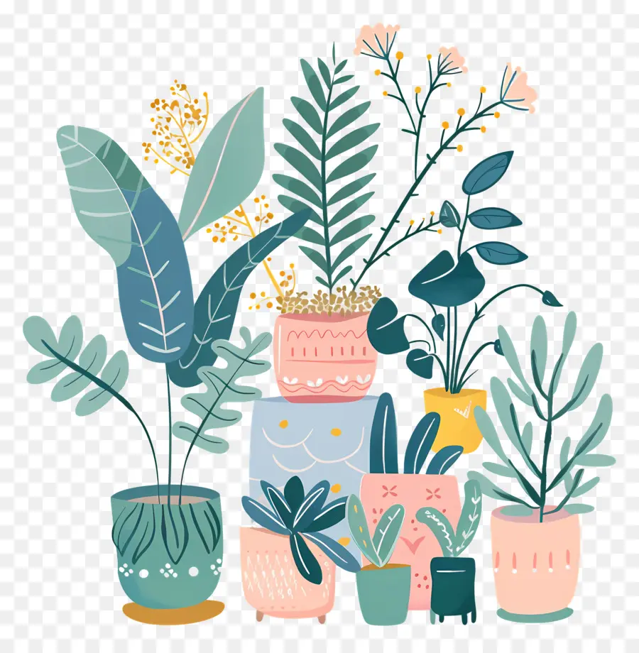 Fleurs En Pots，Plantes En Pot PNG