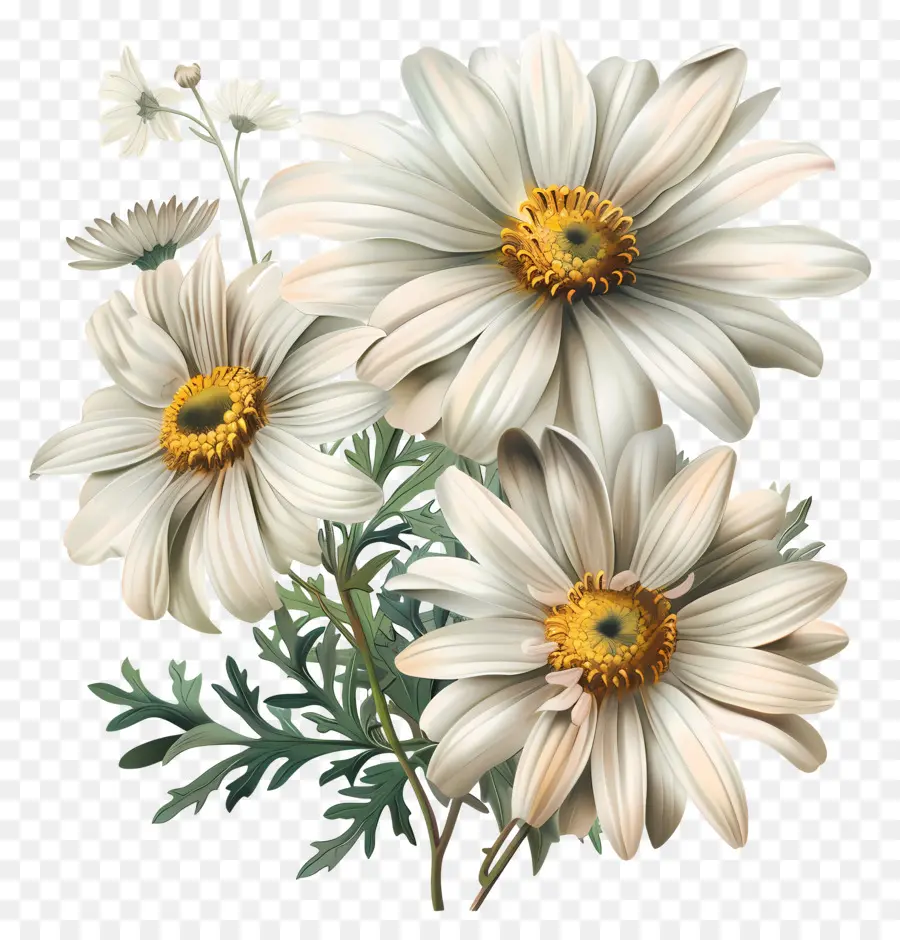 Fleurs Anciennes，Fleurs Blanches PNG