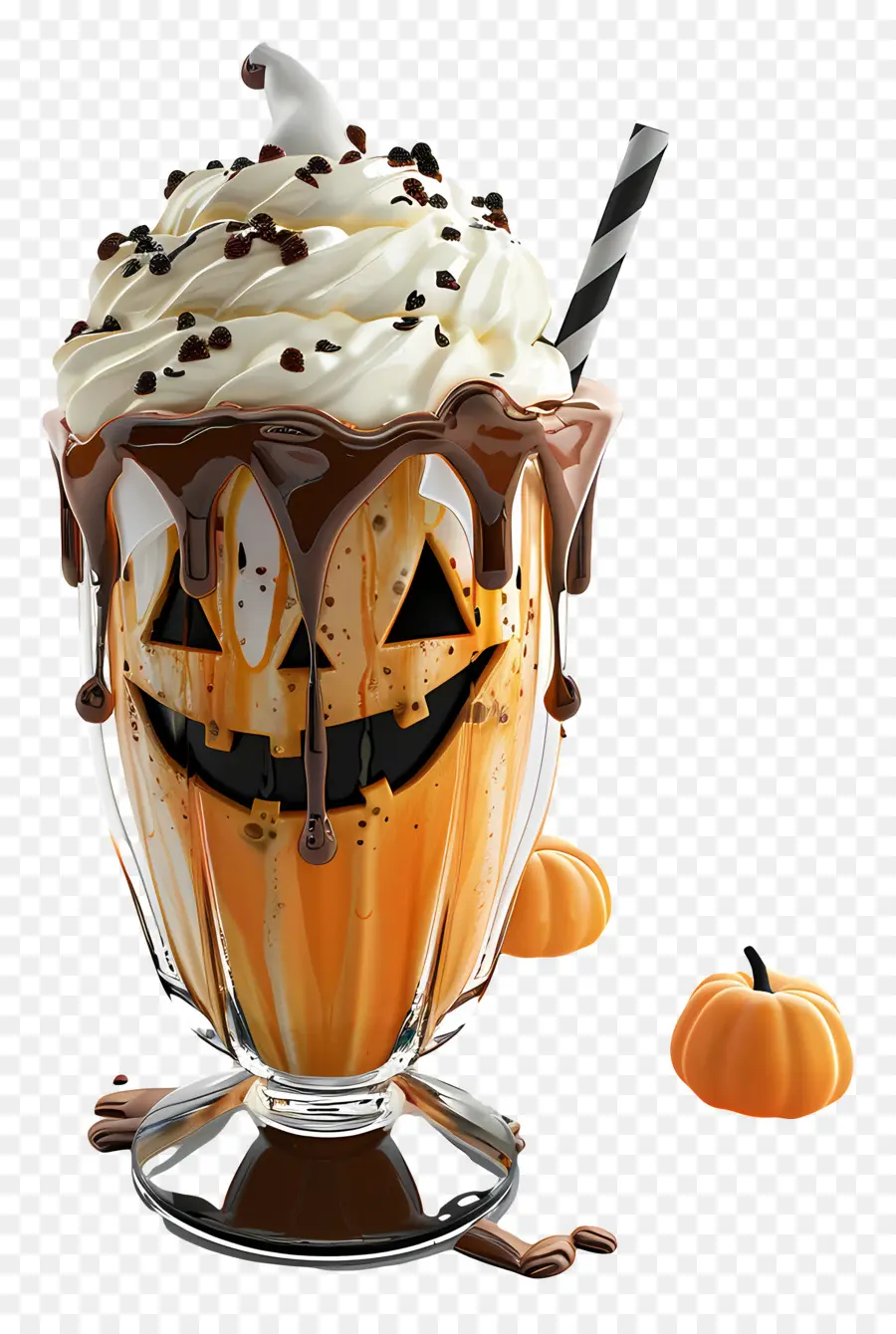 Milk Shake D'halloween，Milk Shake à La Citrouille PNG