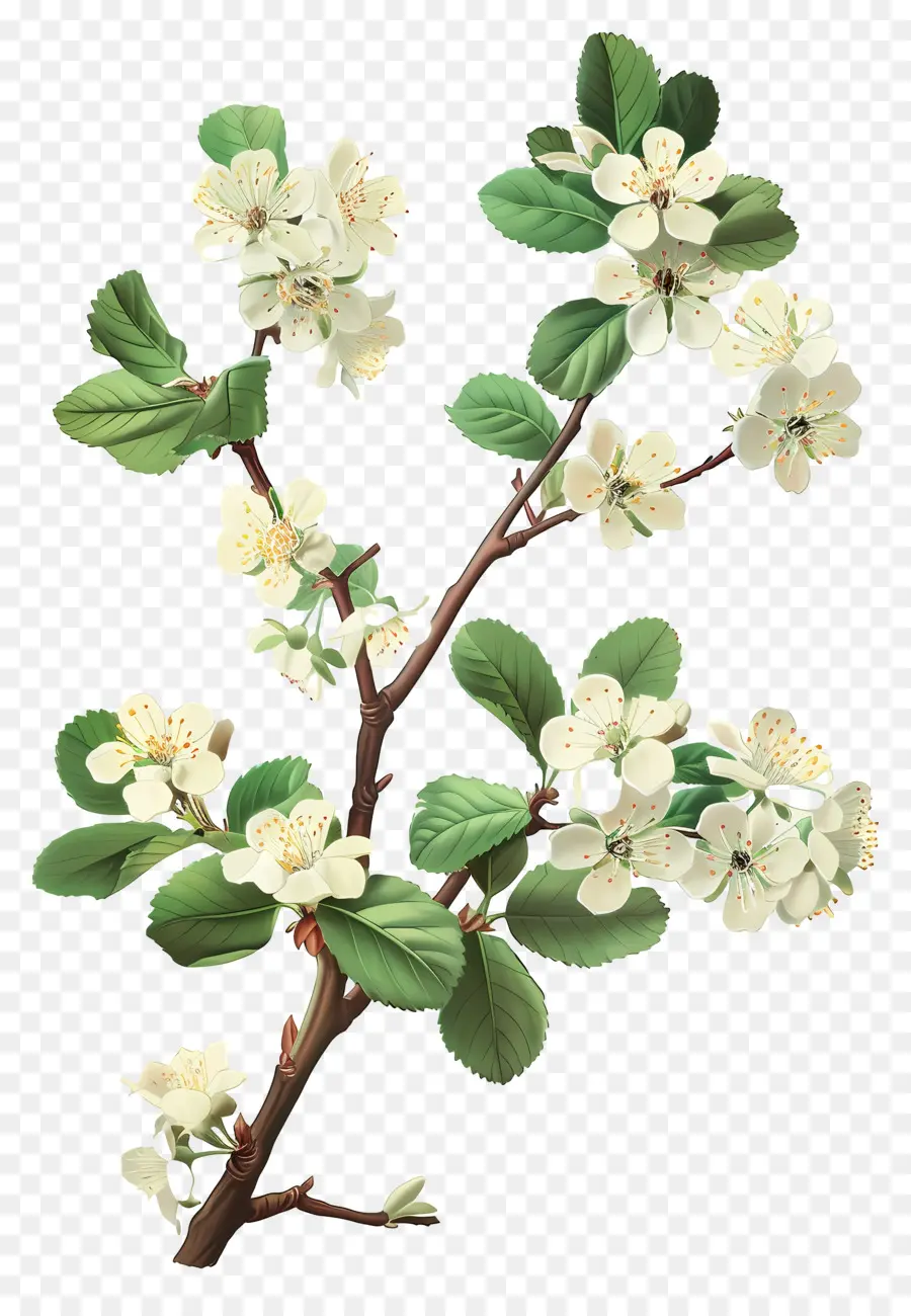 Fleurs Anciennes，Branche De Fleurs PNG