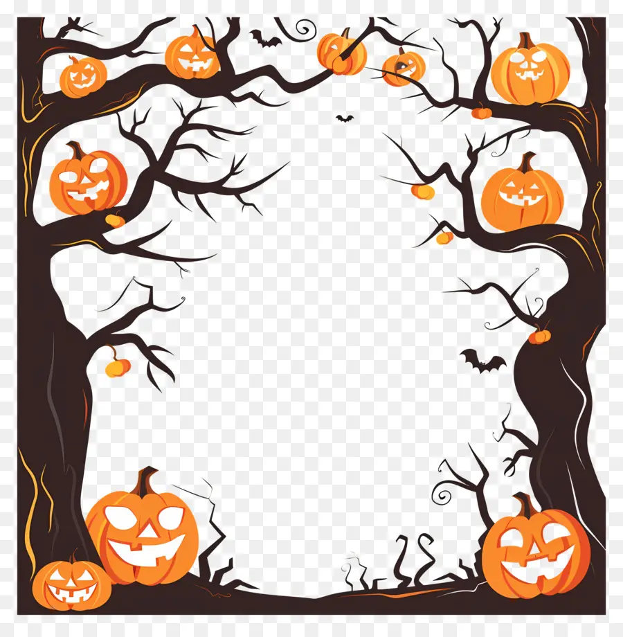 Cadre D'halloween，Citrouille PNG