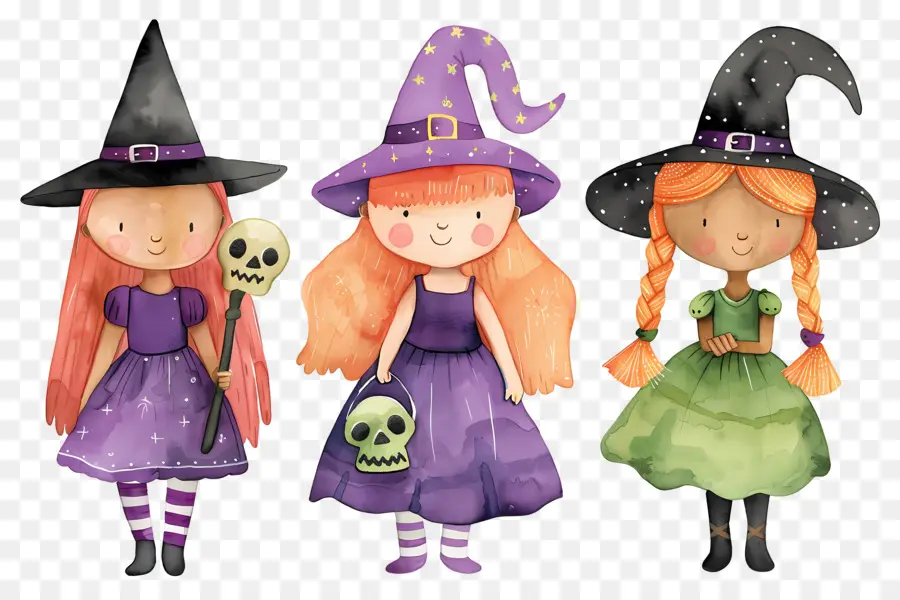 Enfants D'halloween，Enfants En Costumes D'halloween PNG