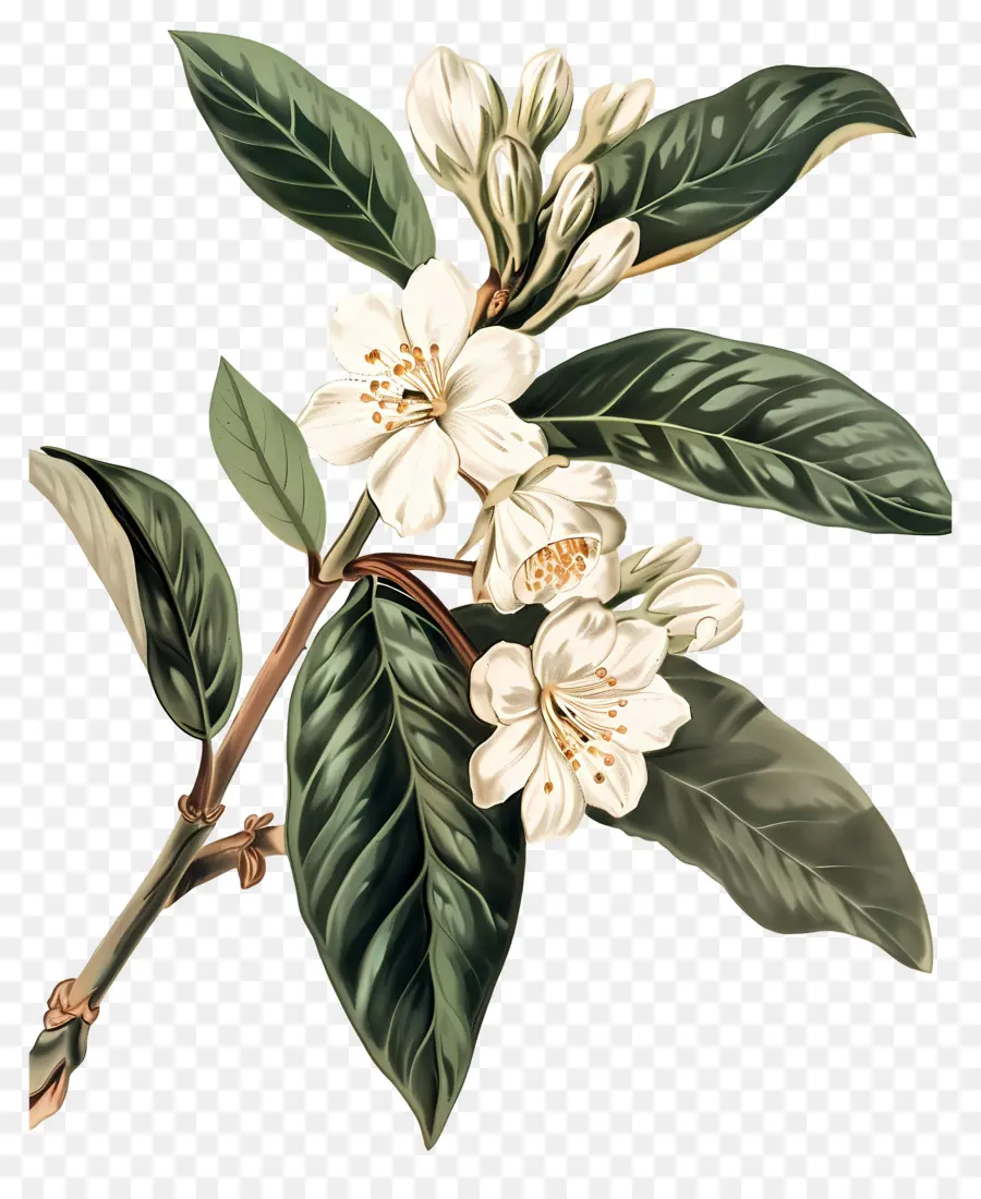 Fleur D'osmanthus，Fleurs Blanches PNG