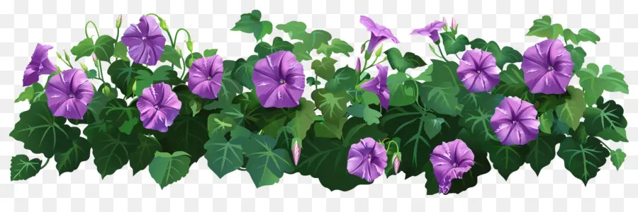 Buisson De Fleurs，Fleurs Violettes PNG