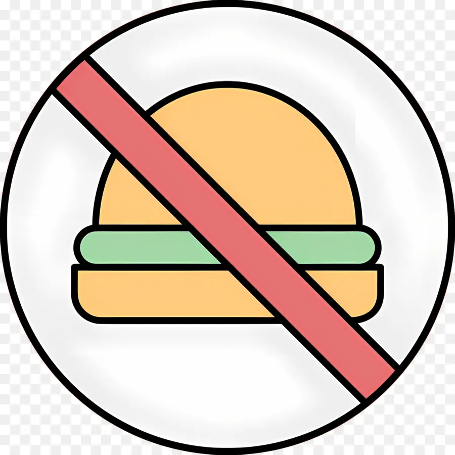 Pas De Nourriture，Aucun Signe De Hamburger PNG