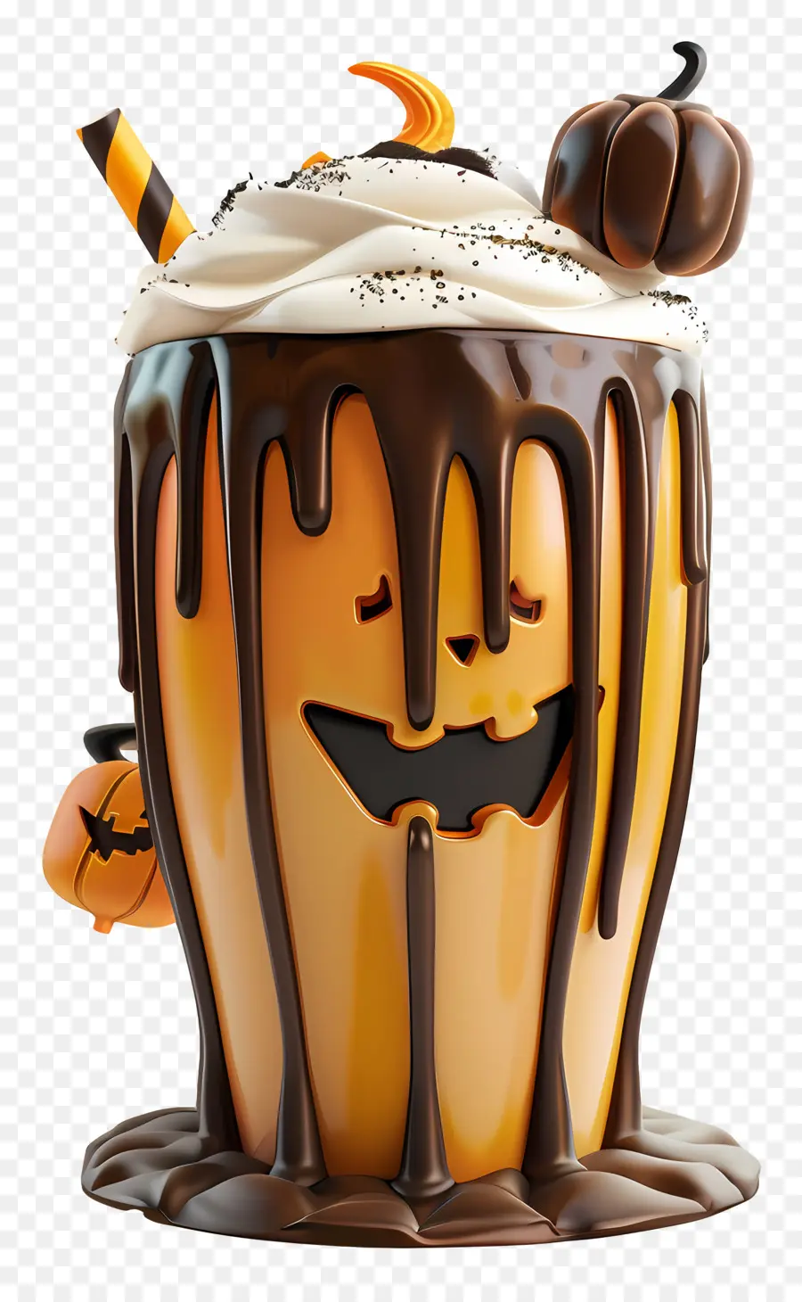 Milk Shake D'halloween，Citrouille PNG