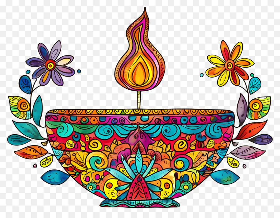 Fleur De Diwali，Lampe Décorative PNG