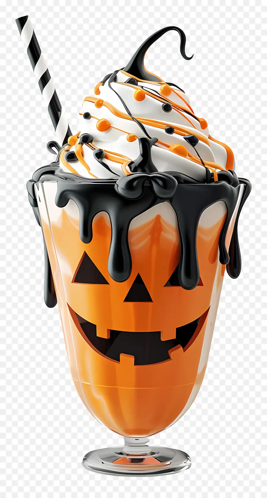 Milk Shake D'halloween，Milk Shake à La Citrouille PNG