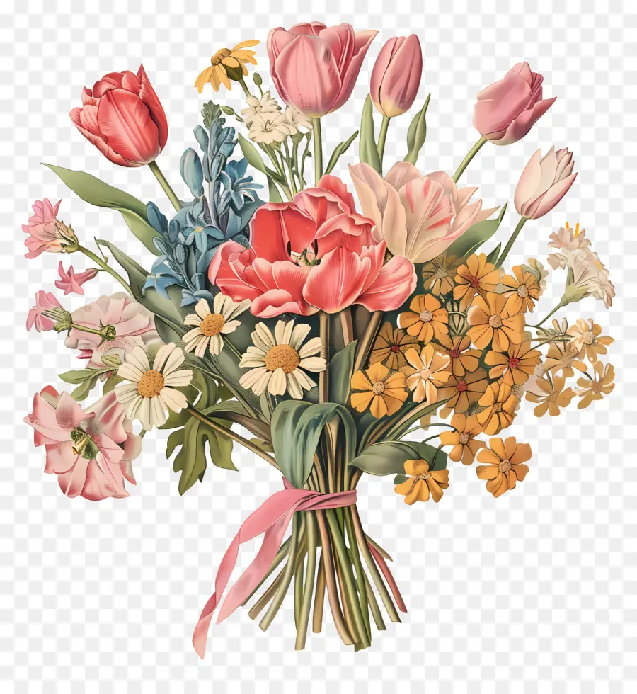 Fleurs Et Bouquets，Bouquet De Fleurs PNG