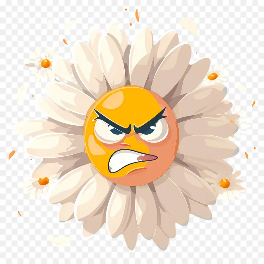 Fleur Emoji，Fleur En Colère PNG