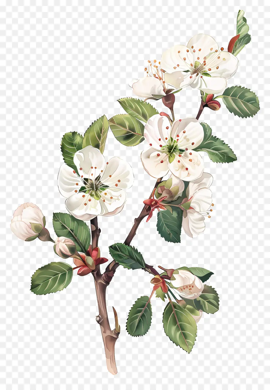 Fleurs Anciennes，Fleurs Blanches PNG