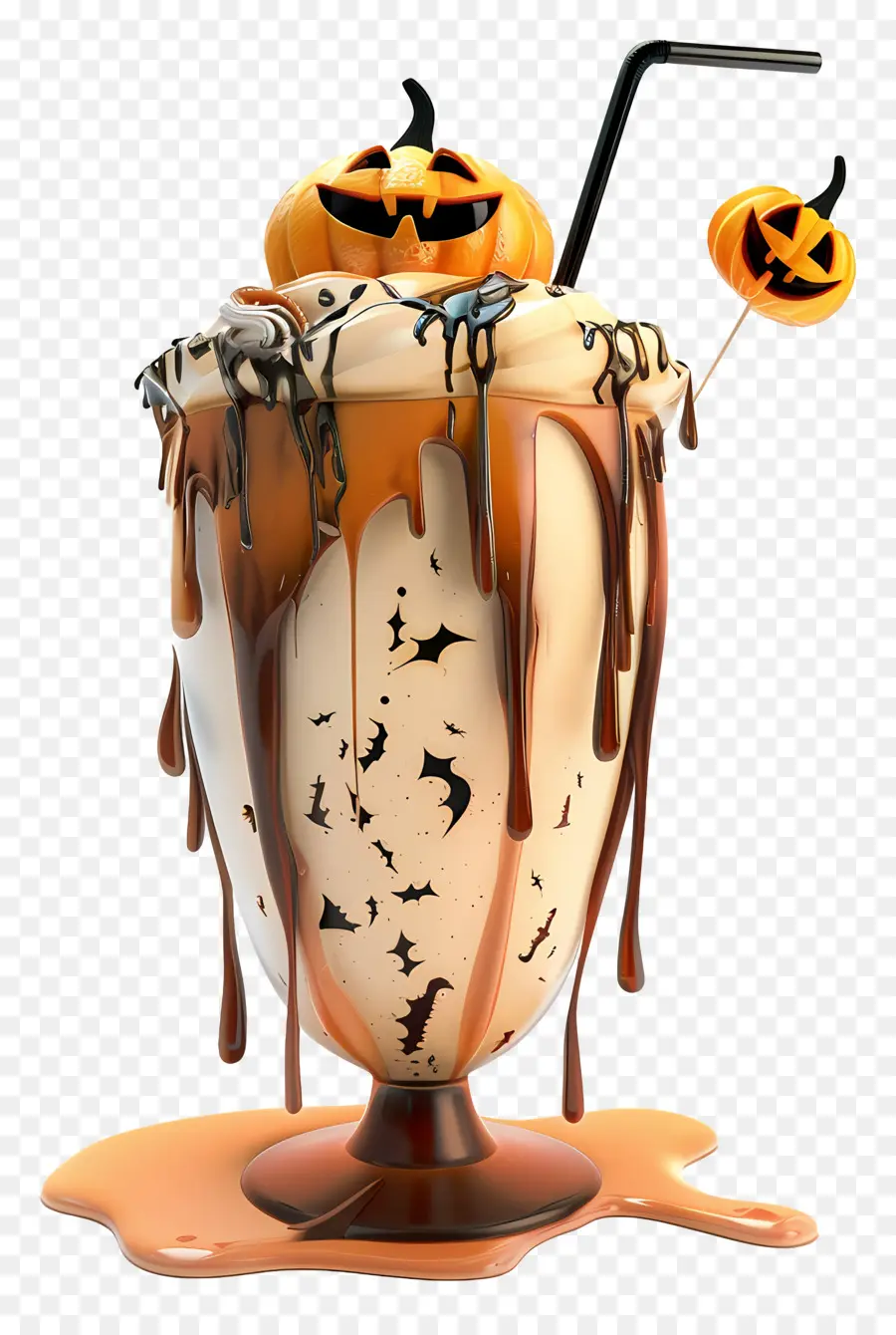 Milk Shake D'halloween，Milk Shake à La Citrouille PNG