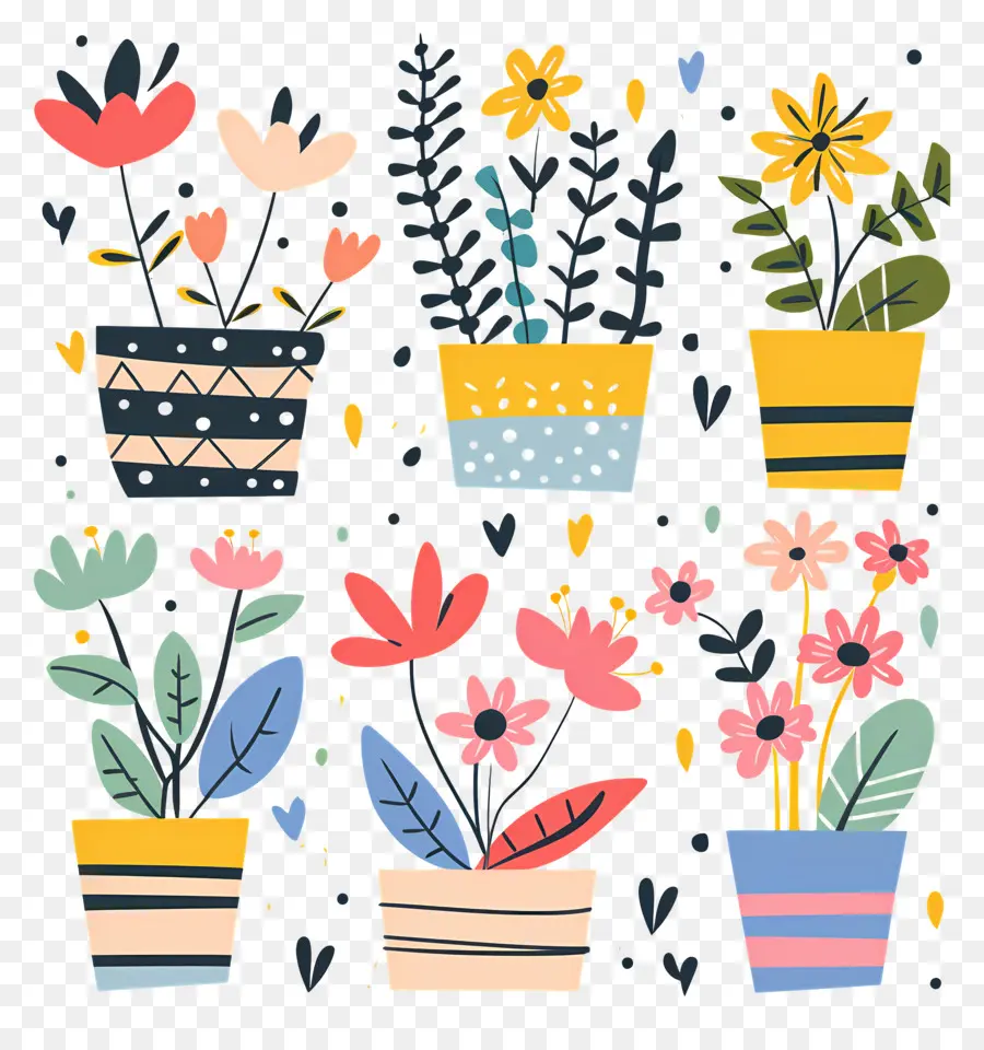 Fleurs En Pots，Plantes En Pot PNG