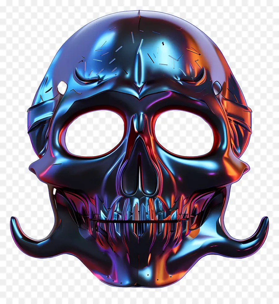 Masque D'halloween，Masque De Crâne Coloré PNG