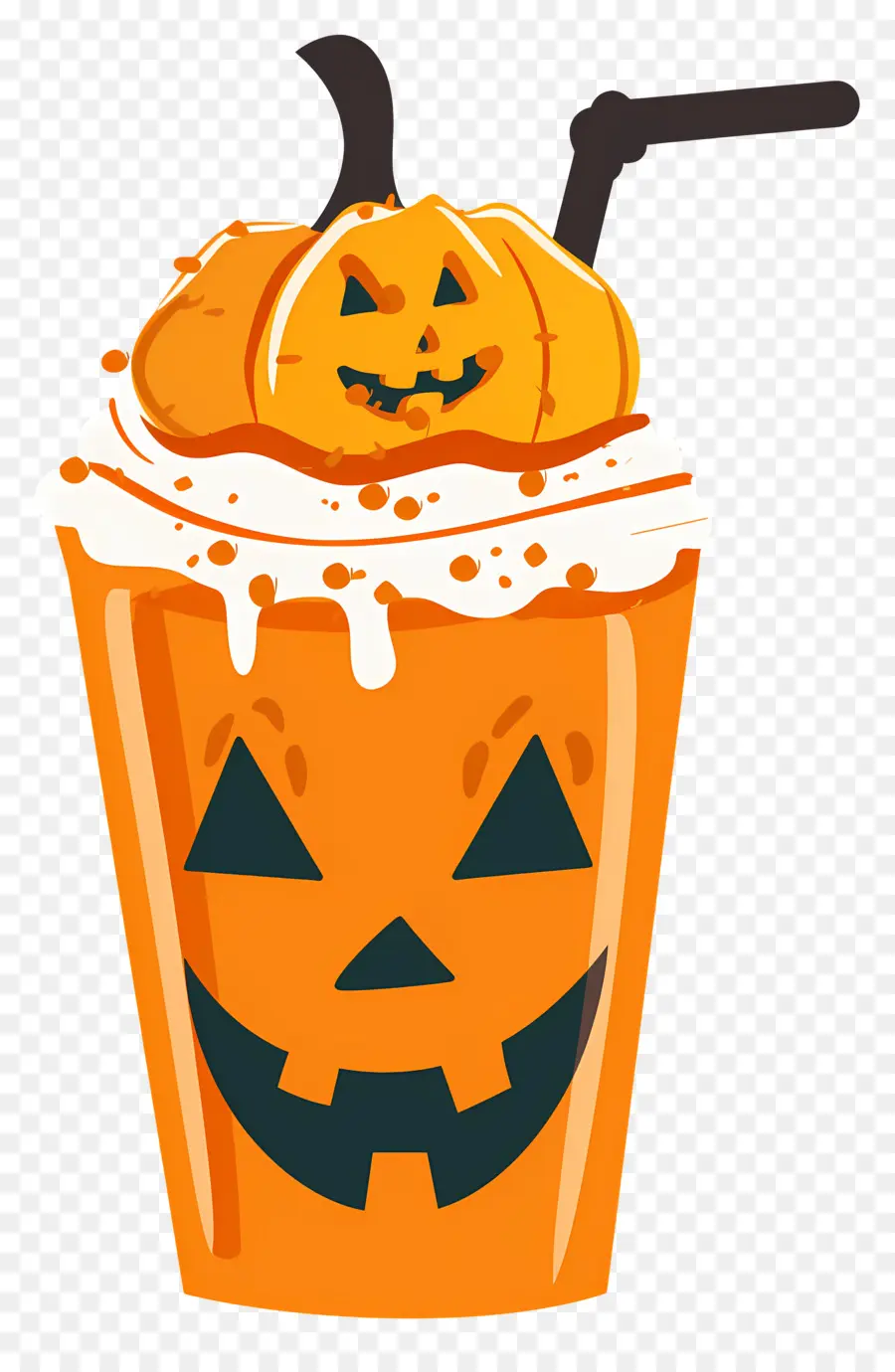 Milk Shake D'halloween，Boisson à La Citrouille PNG