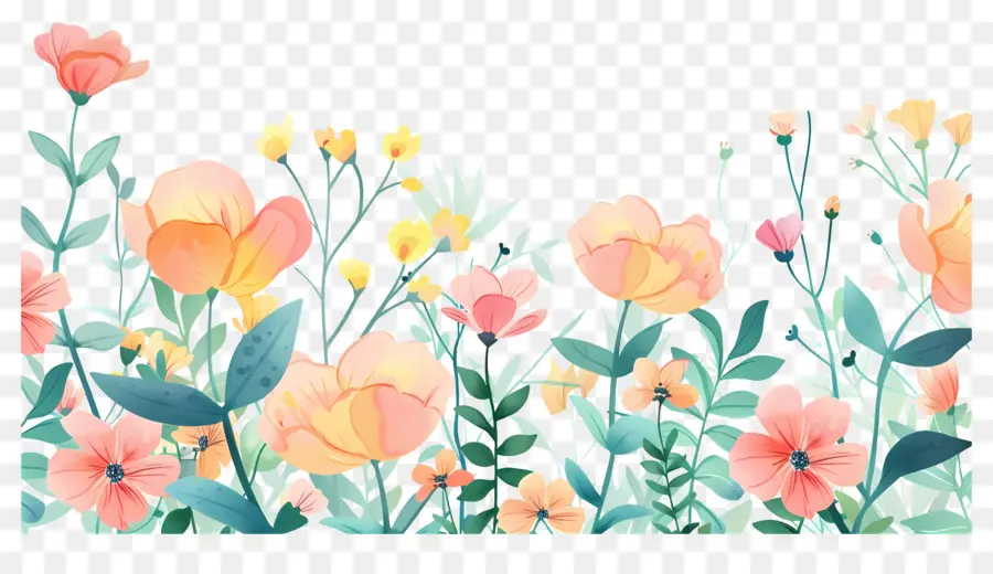 Fleur Pastel，Fleurs Colorées PNG