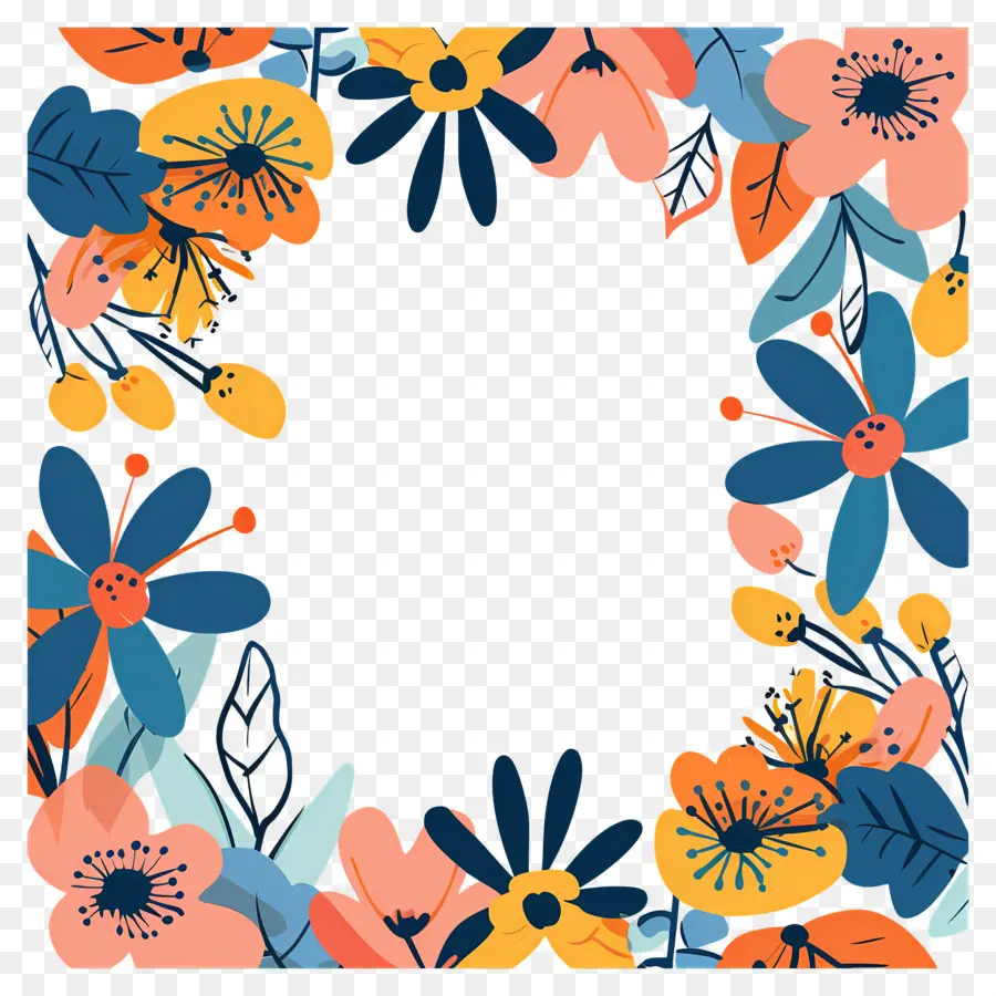 Cadre Floral，Fleurs PNG