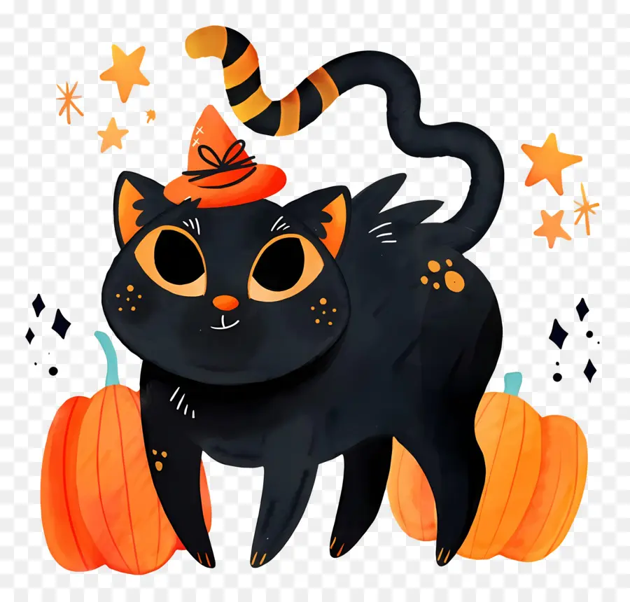 Chat D'halloween，Chat Noir PNG