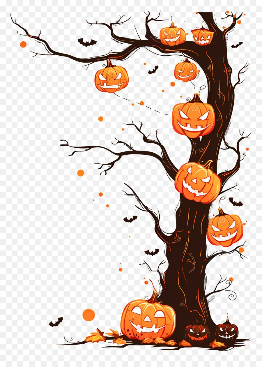 Arbre Halloween，Citrouilles D'halloween PNG