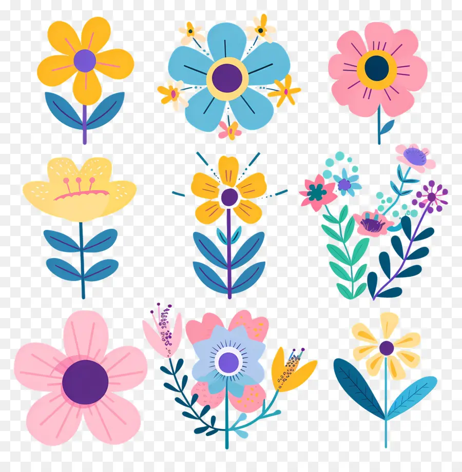 Fleurs Lumineuses，Fleurs PNG