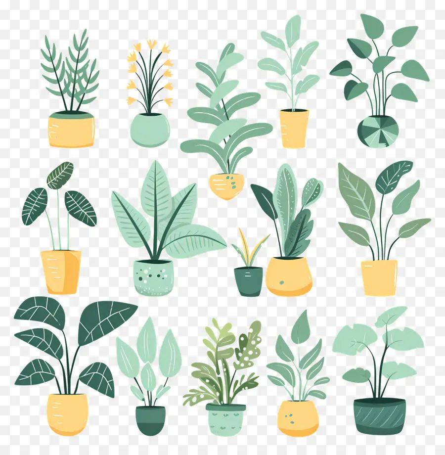 Fleurs En Pots，Plantes En Pot Jaunes PNG