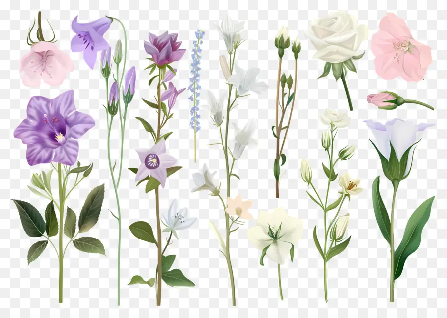 Fleurs Lumineuses，Fleurs Réalistes PNG