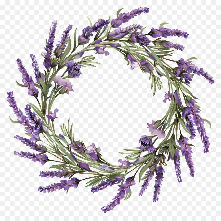 Couronne De Lavande，Feuilles PNG