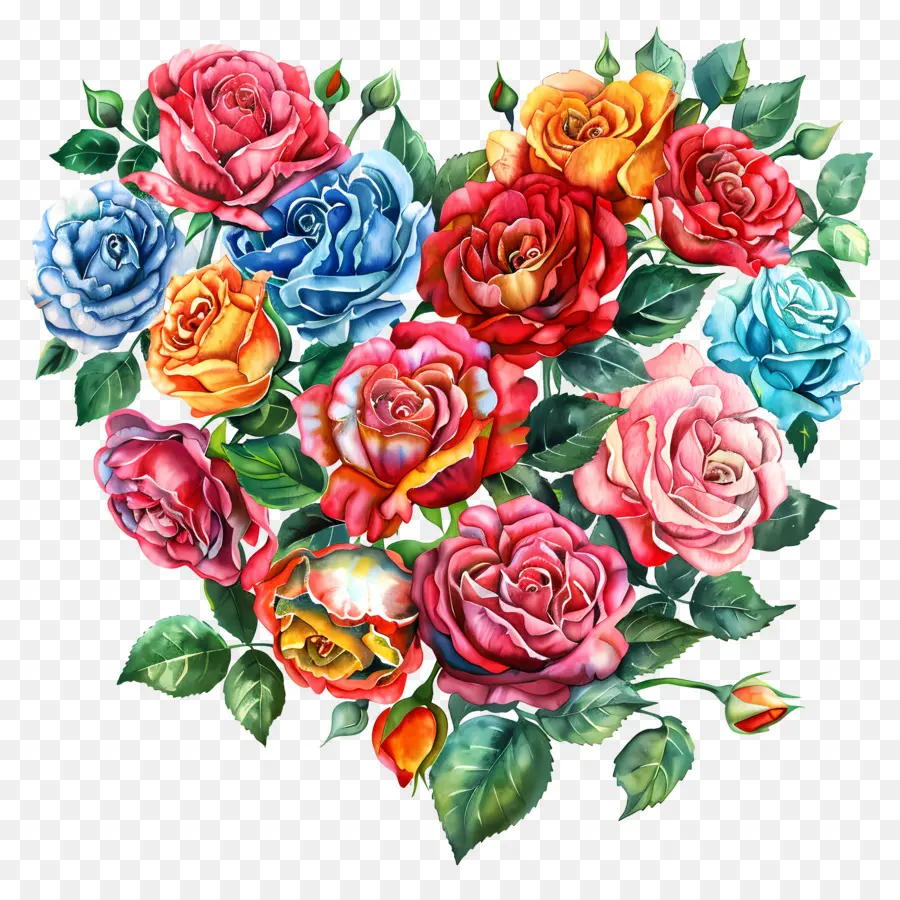 Fleur De Coeur，Roses PNG