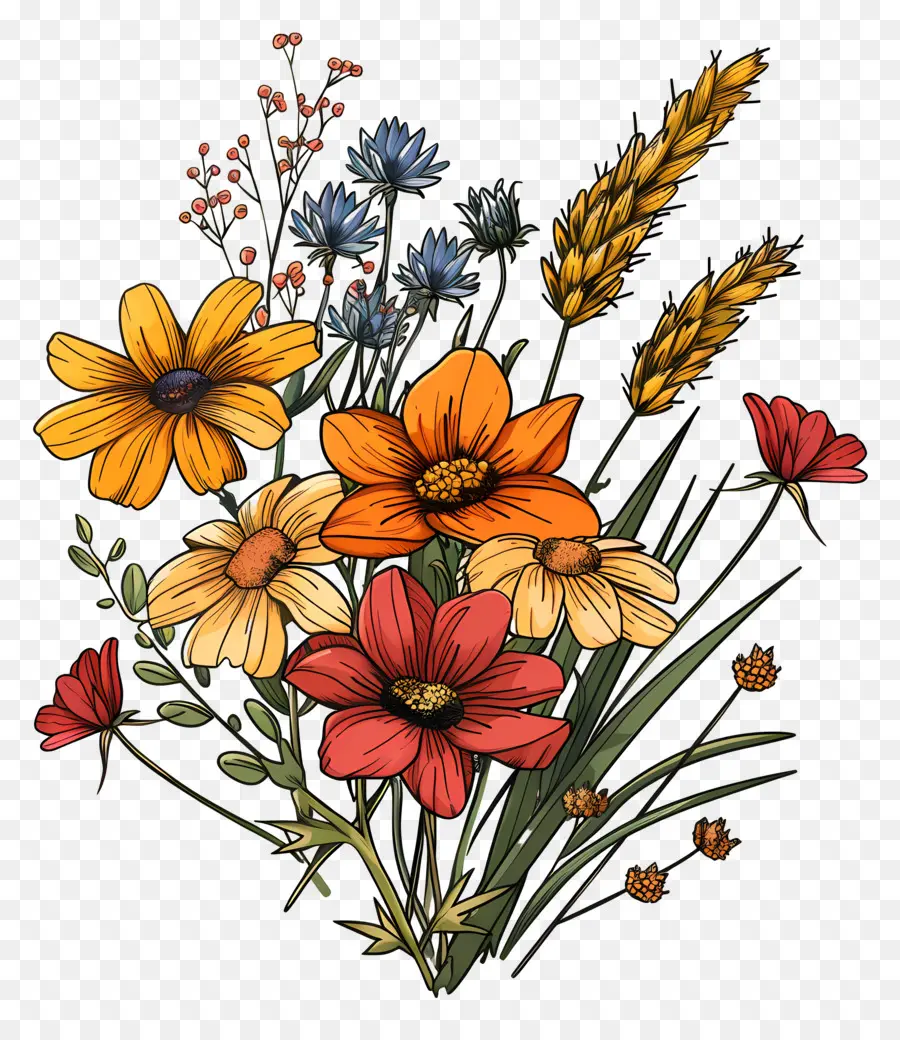 Fleur Sauvage，Fleurs D'automne PNG